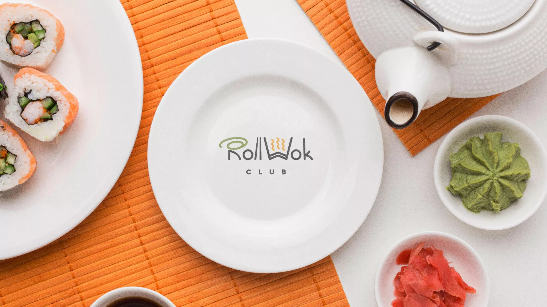 Разработка логотипа и фирменного стиля в Баксане для суши-бара «Roll Wok Club» Разработка логотипа и фирменного стиля в Баксане для суши-бара «Roll Wok Club»